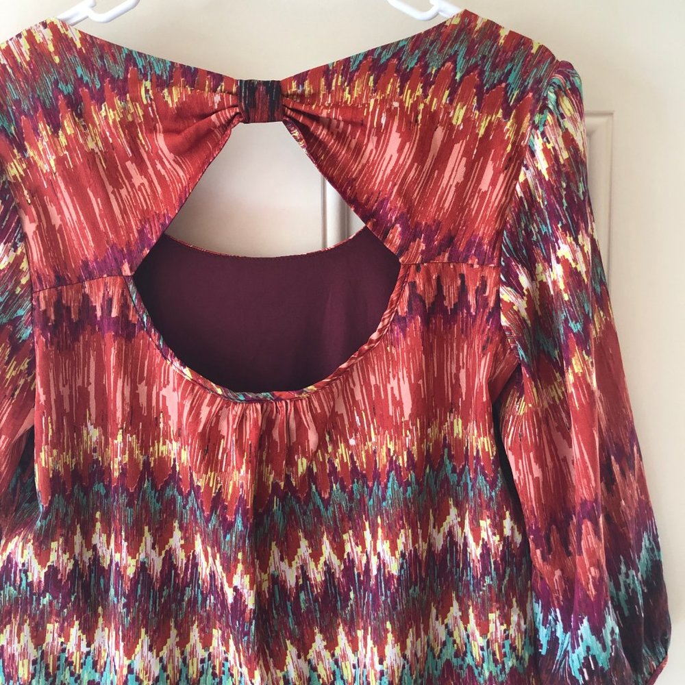 Lily Rose Southwestern Open Back Dress